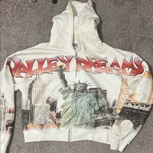 White Graphic Hoodie